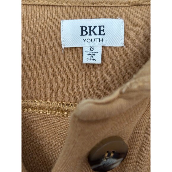 Buckle BKE Youth Girls Reverse Fleece Shacket with Elbow Patches Size Small - Picture 8 of 9